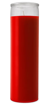 Bougie en verre orange