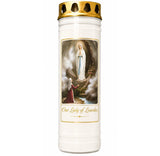 Our Lady of Lourdes Large Pillar Candle CBC Distributors