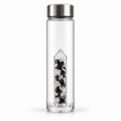 Power Protection crystal water bottle with Shungite and Rock Crystal in a straight pointed half-height insert