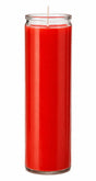 Red Plain Glass Candle — product photo