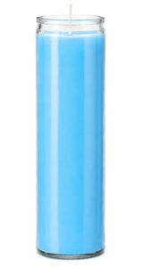 Sky Blue Plain Glass Candle — product photo