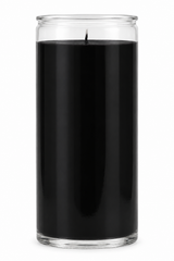 Black 14 Day Plain Candle — front view on a white studio background