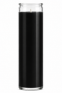 Black Plain Glass Candle — front view on a white studio background