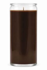 Brown 14 Day Plain Candle — front view on a white studio background