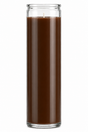 Brown Plain Glass Candle — front view on a white studio background