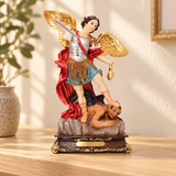 Saint Michael Florentine Resin Statue – 5 Inch — styled lifestyle photograph