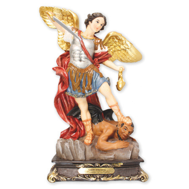 Saint Michael Florentine Resin Statue – 5 Inch — product on a white studio background