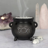 Triple Moon Cauldron Incense Cone Burner — styled lifestyle product photograph