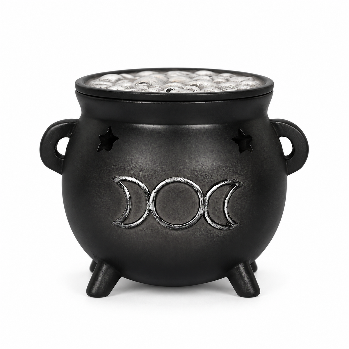 Triple Moon Cauldron Incense Cone Burner — product on a white studio background