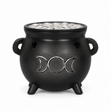 Triple Moon Cauldron Incense Cone Burner — product on a white studio background