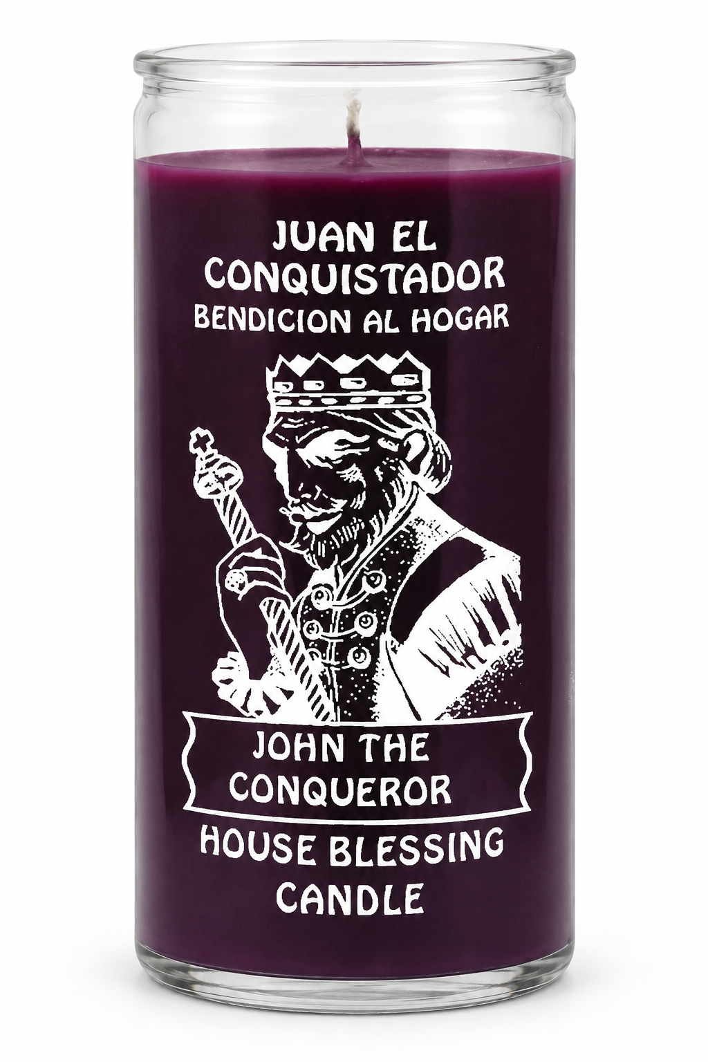 High John the Conqueror 14 Day Candle — front view on a white studio background