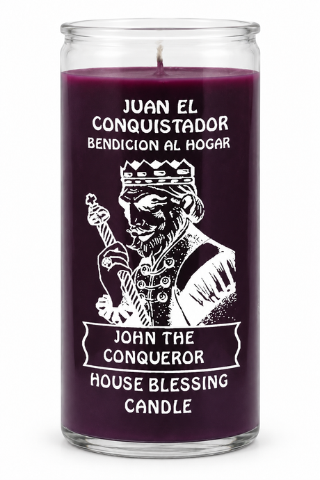 High John the Conqueror 14 Day Candle — front view on a white studio background