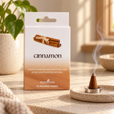 Elements Cinnamon Incense Cones – 15 Pack — styled lifestyle product photograph