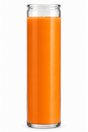Orange Plain Glass Candle — front view on a white studio background