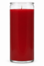 Red 14 Day Plain Candle — front view on a white studio background
