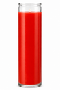 Red Plain Glass Candle — front view on a white studio background