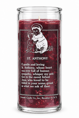 Saint Anthony 14 Day Candle — front view on a white studio background