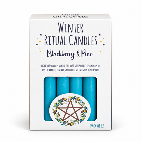 Blackberry & Pine Winter Ritual Spell Candles – Pack of 12 — product on a white studio background
