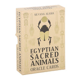 Egyptian Sacred Animals Oracle Cards by Silvana Alasia — product on a white studio background