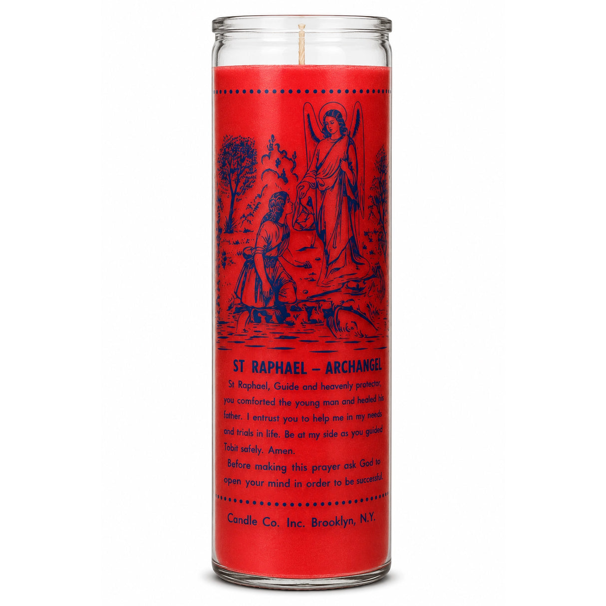 Saint Raphael Crusader Candle Powerfulhand.com