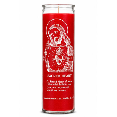 Sacred Heart Of Jesus Crusader Candle Powerfulhand.com