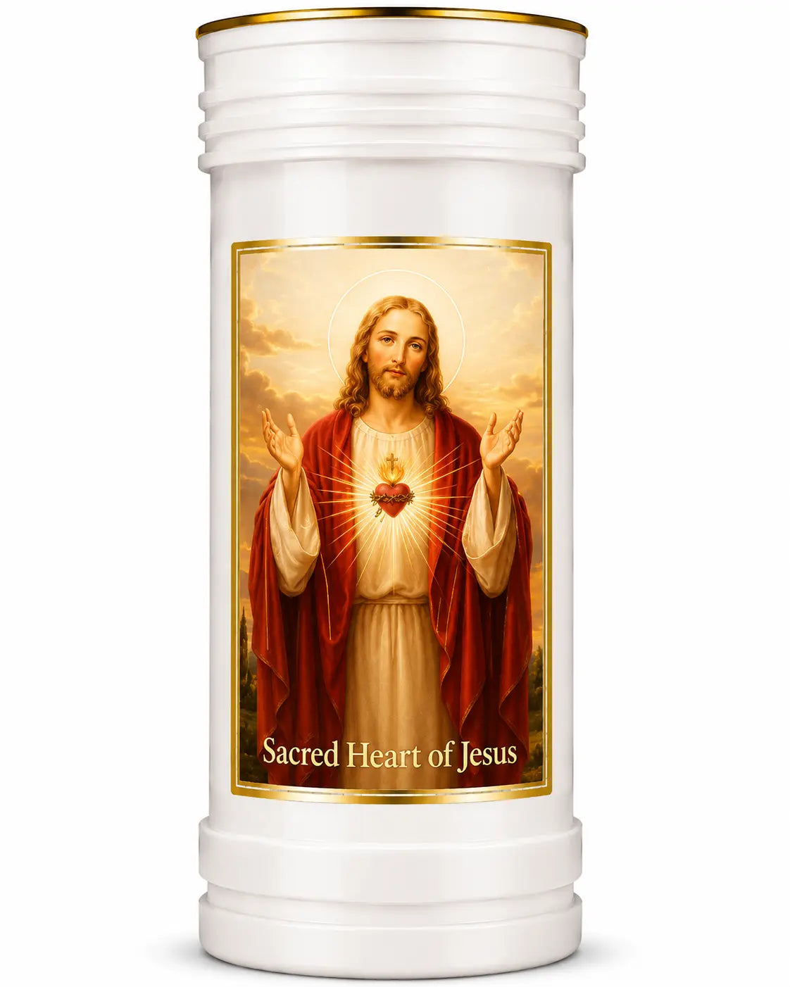 Sacred Heart Pillar Candle CBC Distributors