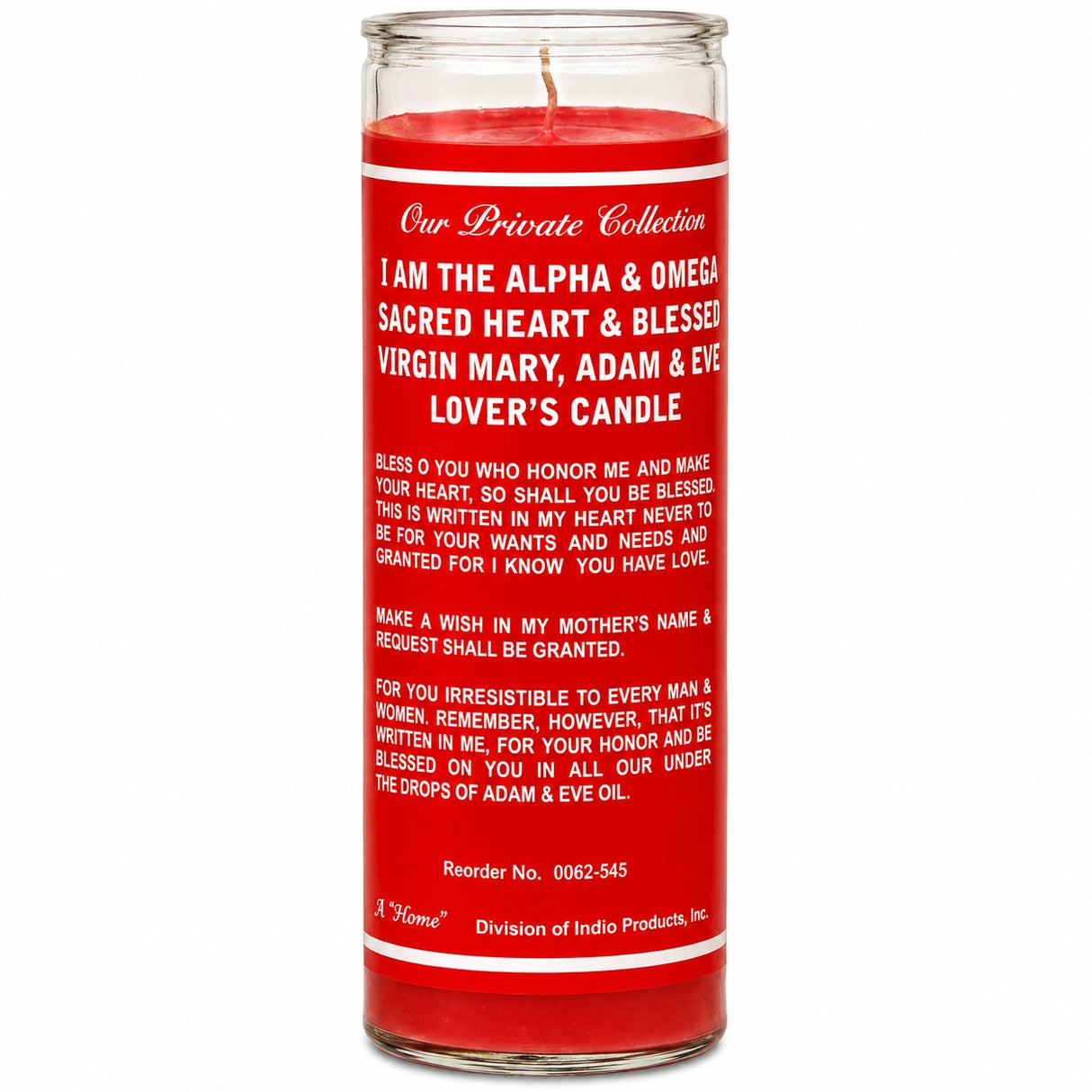 Adam & Eve Lovers Sacred Heart & Blessed Virgin Mary Candle 7 Sisters Of New Orleans