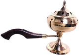 Brass Incense Burner Wooden Handle