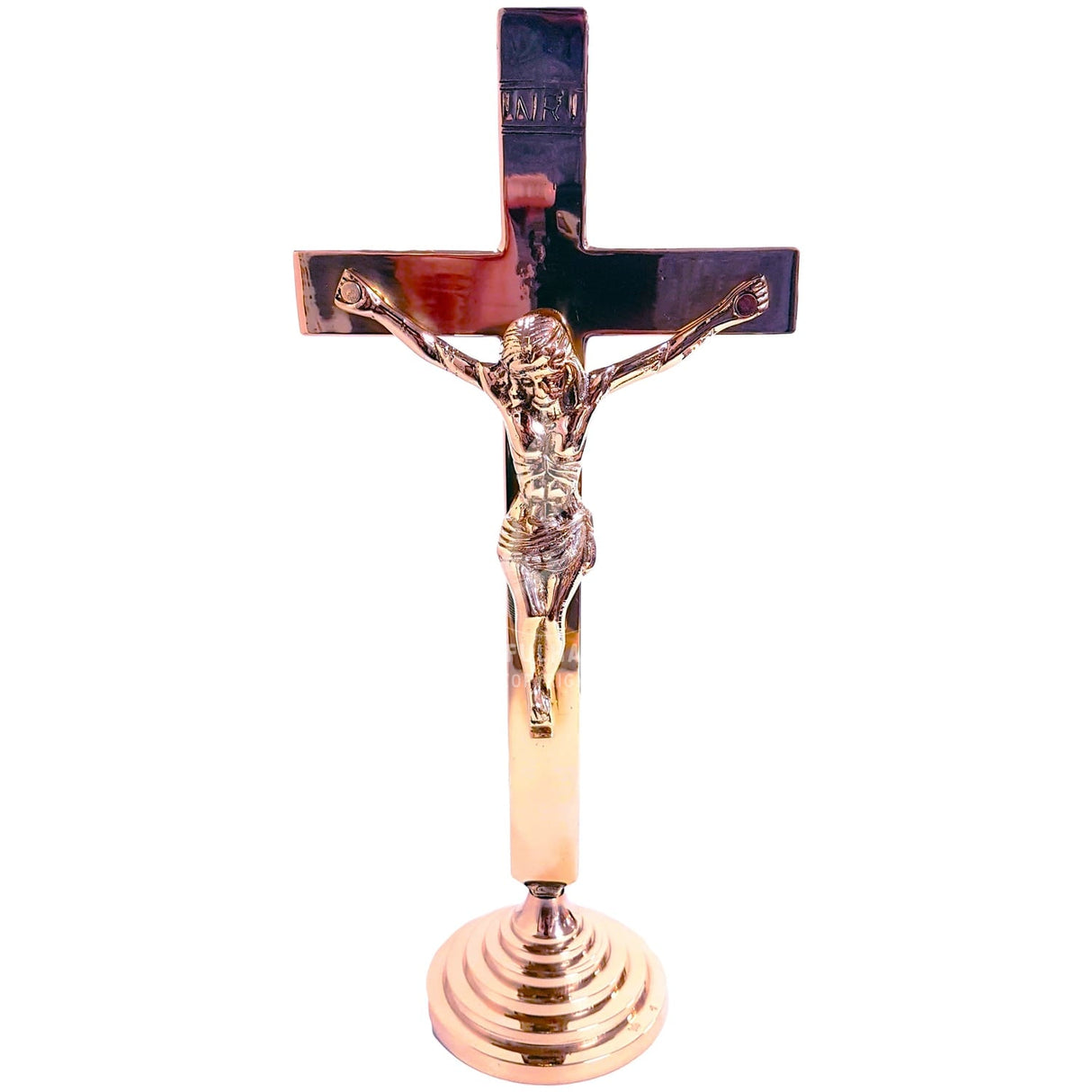 12" Standing Brass Cross