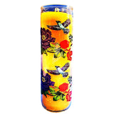 Pot de bougie pilier floral mexicain