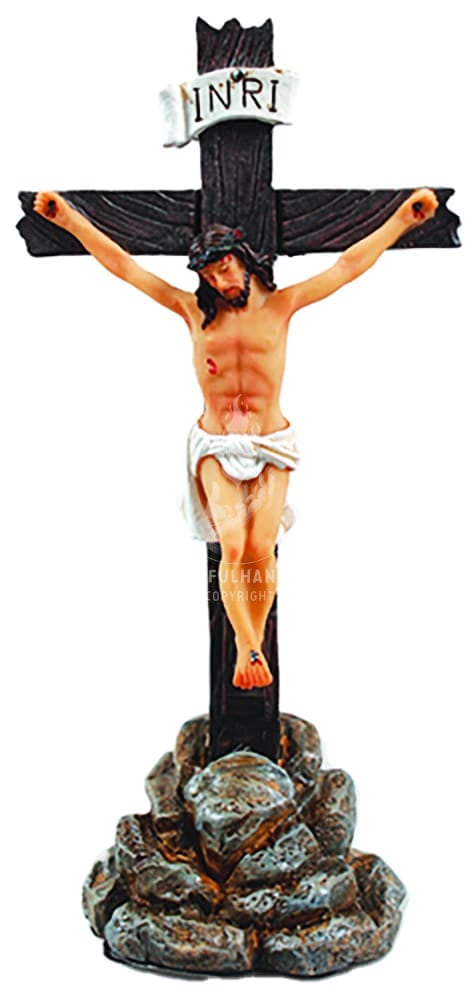 Crucifixo de Pé em Resina Florentina (20cm)