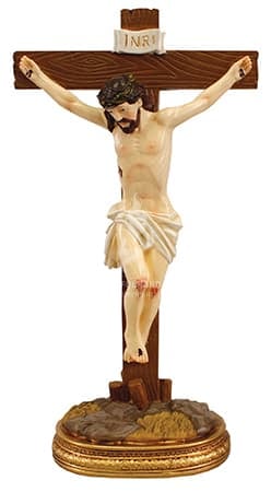 Renaissance Resin Standing Crucifix (20cm)