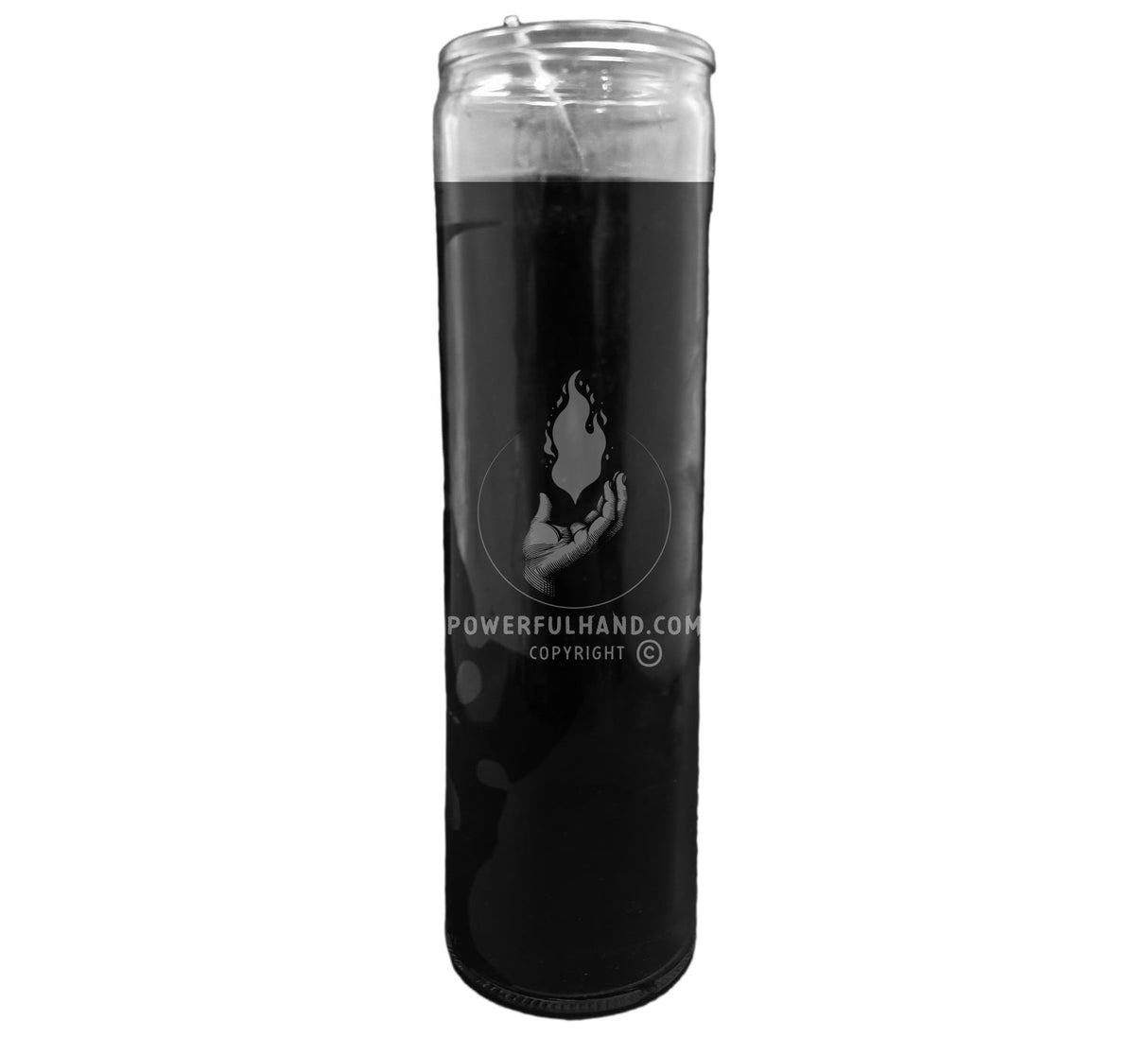 Bougie en verre noir