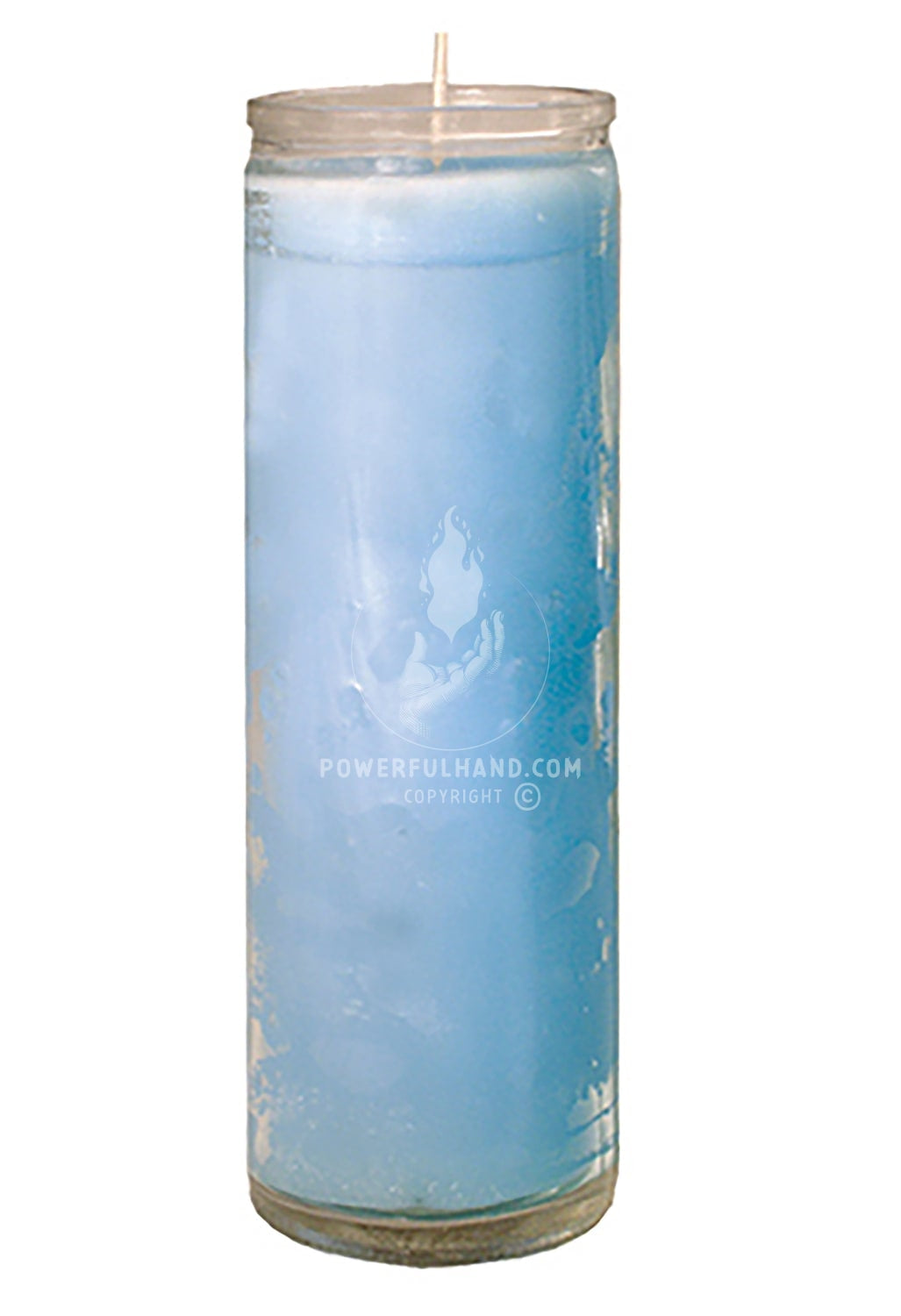 Sky Blue Plain Glass Candle