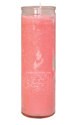 Pink Plain Glass Candle