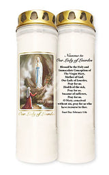 Our Lady of Lourdes Large Pillar Candle