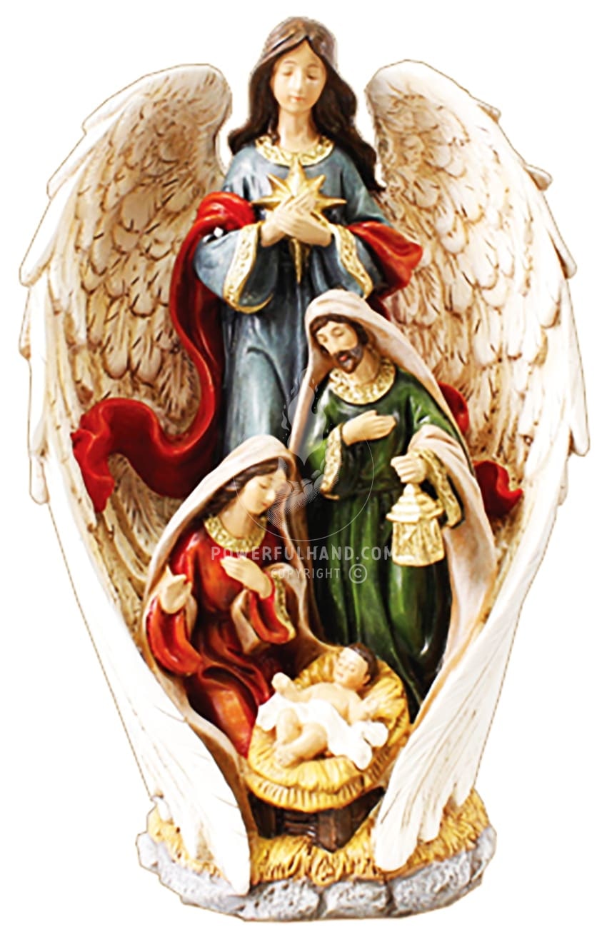 Holy Family & Angel Nativity Set