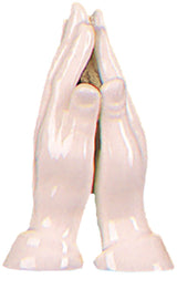 Porcelain Praying Hands Statue