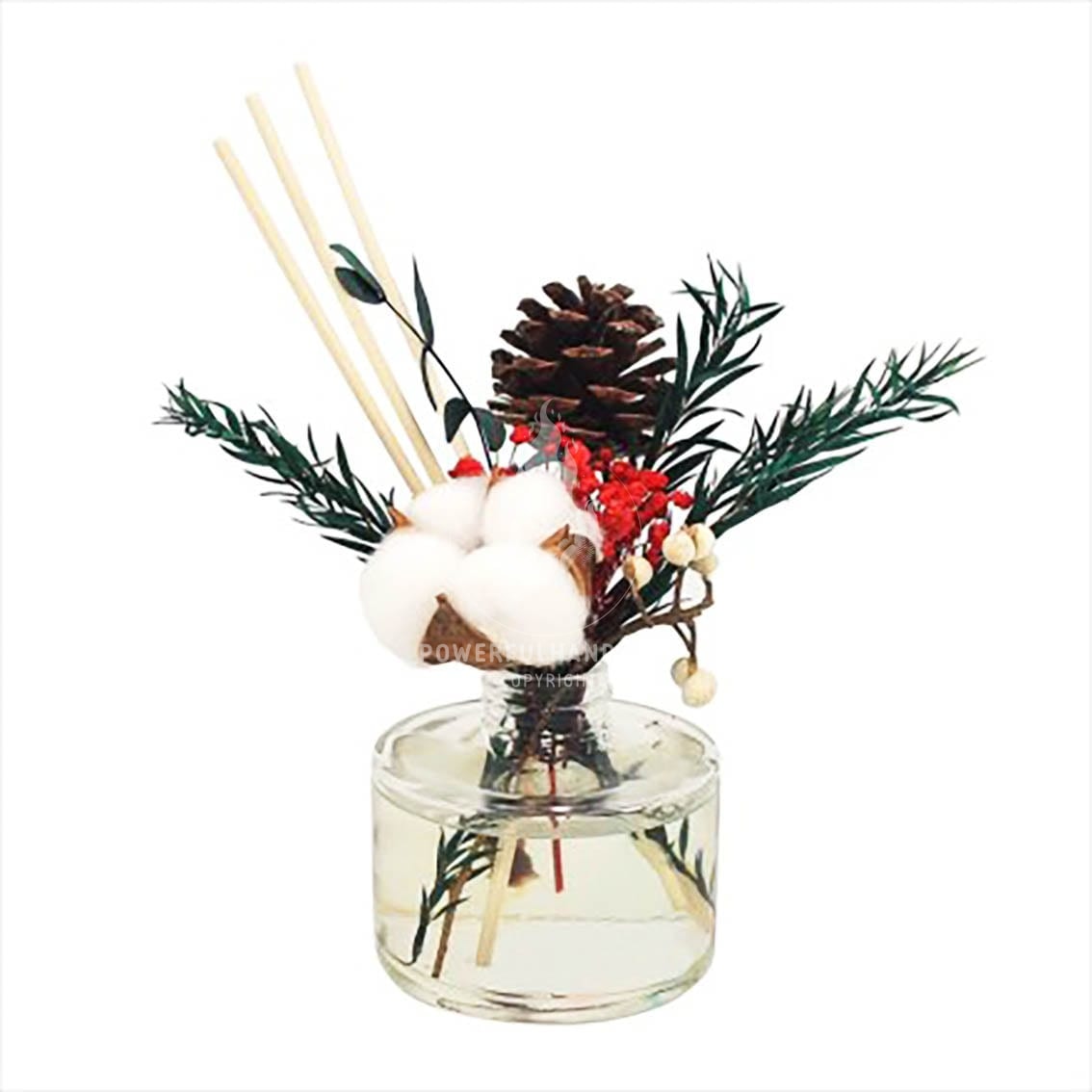 Christmas Floral Diffuser With Pinecones