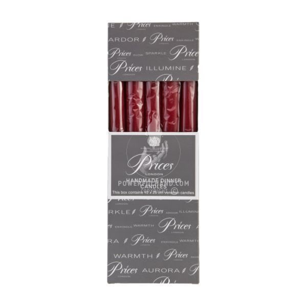 Prices 10" Taper Candles 10 Pack (Red)