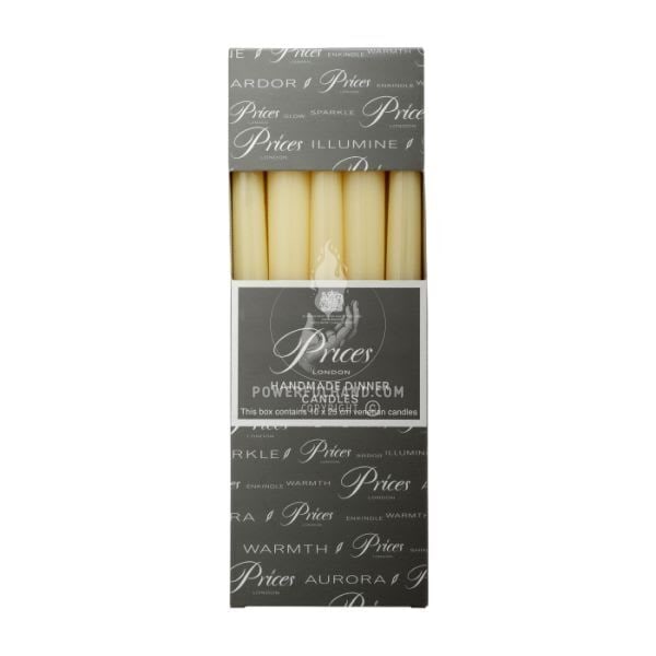 Prices 10" Taper Candles 10 Pack (Ivory)