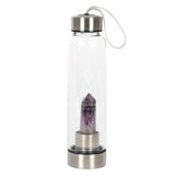 Amethyst Calming Glass Water Bottle