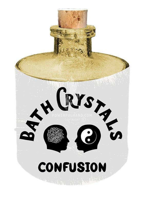 Cristaux de sel de bain confusion