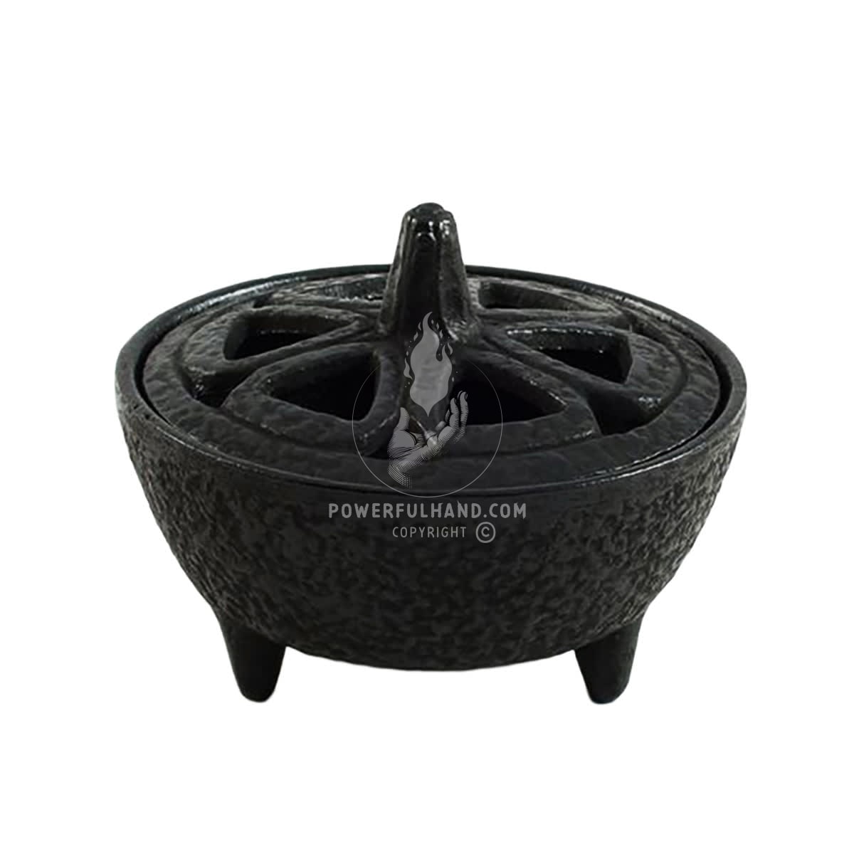 Black Cast Iron Incense Burner