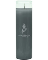 Grey Plain Glass Candle