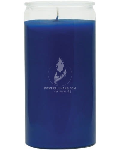 Blue 14 Day Plain Candle