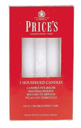 Prices White Household Candles (5 Pack)