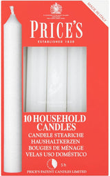 Prices White Household Candles (10 Pack)