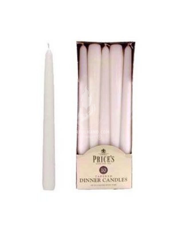 Prices Dinner Candle 10 Pack White