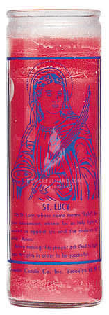 Saint Lucy Crusader Candle